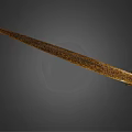 Long Slender Brown Golden Eel With Scaly Texture On Dark Background