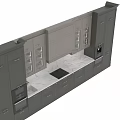Modern Kitchen Cabinets With Dark And Light Design Marble Countertop Glass Door And Oven
