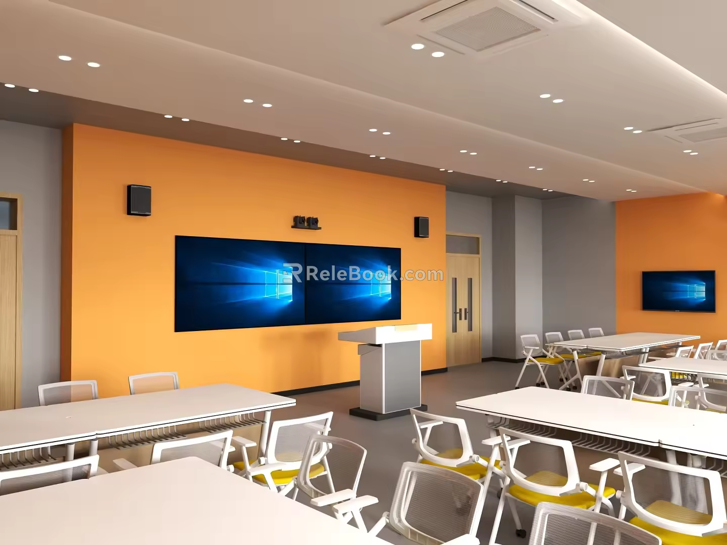 Modern Interactive Classroom 3d model