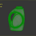 Practical White Laundry Detergent Bottle For Household Use With Smooth Handle Design 3d model