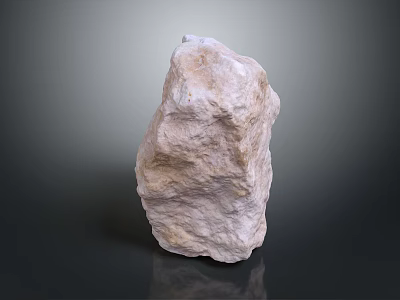 Natural Rough Stone Block With Textured Surface As Construction Decoration Material 3d model