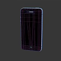 Modern Smartphone With Black Screen And White Frame On Reflective Surface