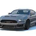 Gray Sports Muscle Car With SPOILT Logo Front Grille And Black Alloy Wheels
