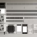 Various Types Of Air Conditioner Air Vents With Modern Grille And Linear Design Styles