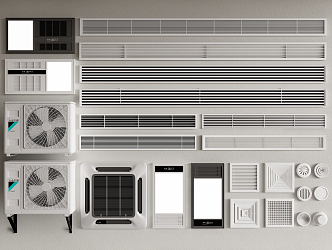 Modern Air Outlet Air Conditioning Outlet Central Air Conditioning Air Conditioning External Machine Warming 3d model