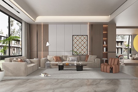 modern living room 3d model