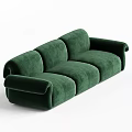 Multi Person Green Velvet Sofa With Modern Design And Comfortable Spacious Seats