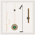 Modern lamp combination chandelier wall lamp 3d model