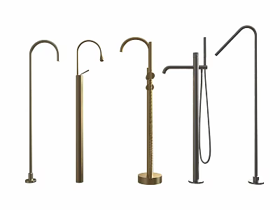 Various Modern Faucet Designs With Curved And Straight Spout Styles For Home Use 3d model