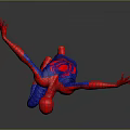 Spider Man 3D Model in Dynamic Action Pose with Red and Blue Costume