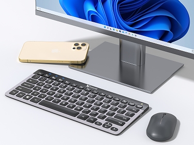 modern keyboard apple phone monitor mouse model