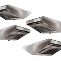 Stainless Steel Air Conditioner Vents Modern Design Ceiling Mounted Set of Four