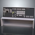 Control Panel Console With White Stand Buttons Indicators And Display Screen