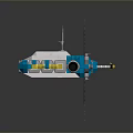 Lego Style Space Station Model With Solar Panels White Blue Modules And Yellow Details