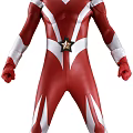 Red and White Decorative Ornament Set with Star Badge Bodysuit Design Figurine Decoration
