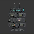 Modern Robot Store Sci-Fi Store Future Store Concept Store 3d model