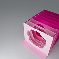 Creative Public Facility Pink Flower Shaped 3D Art Installation With Female Figure