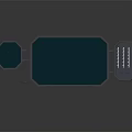 Futuristic Control Panel With Blue Holographic Graphics Multiple Screens And Digital Displays