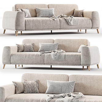 Modern Minotti double sofa 3d model