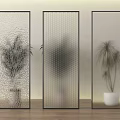 Modern glass partition Changhong glass partition printed glass partition 3d model