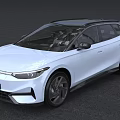 Sleek White Volkswagen Electric Wagon With Black Roof And Modern Styling