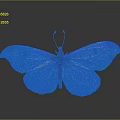 Modern Butterfly Colored Butterfly Tabby Butterfly Leaf Butterfly 3d model