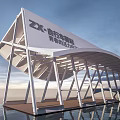 Waterfront Garden Landscape Design With Modern Architectural Structure For Smart Community Center