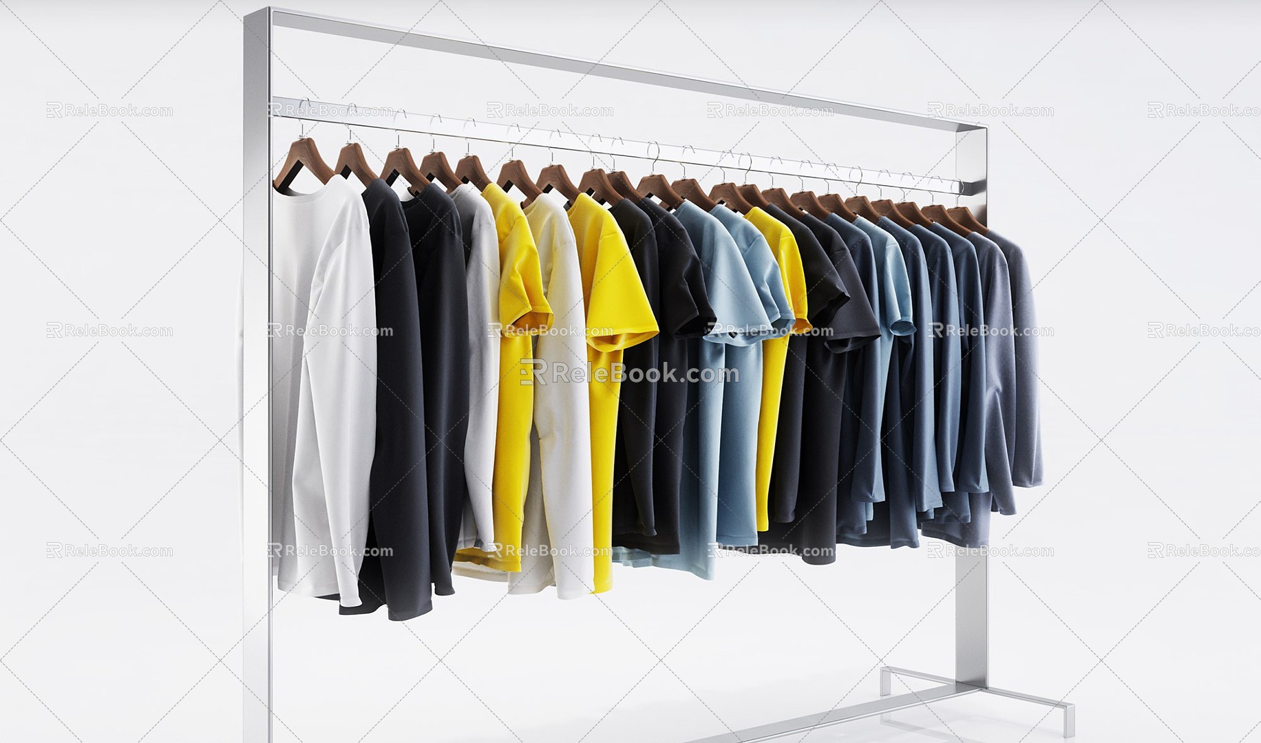 Modern Clothes Coat Sweatshirt Shirt Hanger 3d model