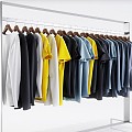 Modern Clothes Coat Sweatshirt Shirt Hanger 3d model