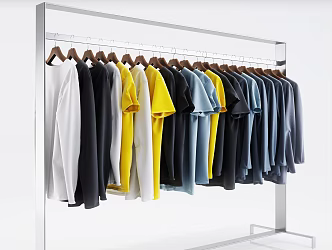 Modern Clothes Coat Sweatshirt Shirt Hanger 3d model