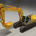 FANUC HITACHI Yellow Tracked Excavator With Functional Bucket And Cabin Design
