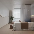 Serene Modern SPA Sauna Interior Design With Treatment Beds Stools And Mirror Lighting