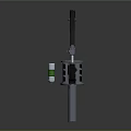 Powerful Rocket Launcher With Green Scope And Ammunition For Combat Use 3d model