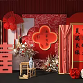 Chinese Wedding Floral Decor With Red Theme Traditional Elements And Flower Arrangements