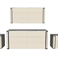 Sleek Modern Entryway Cabinet And Side Cabinet With Marble Top And Storage Drawers