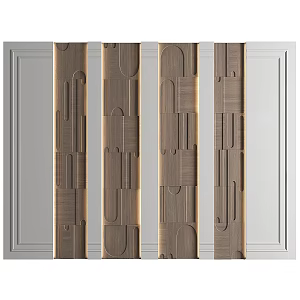 Modern background wall 3d model