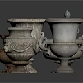 Ornamental Plant Pots With Intricate Carvings And Various Shapes For Garden Decor