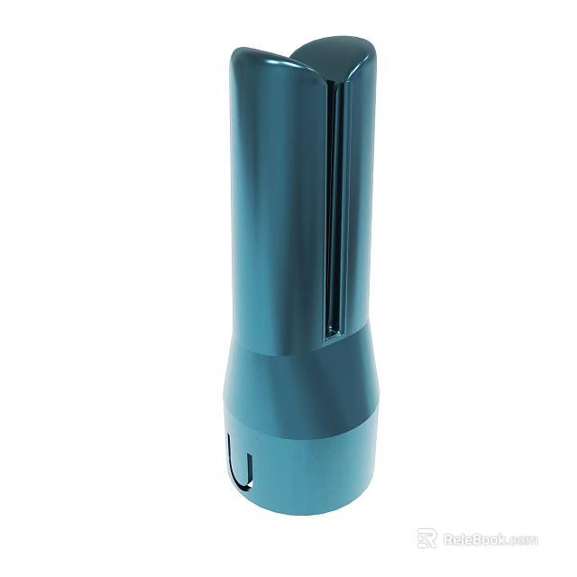 Modern Blue Cylindrical Tool With Black Stripe And Bottom Opening Design 3d model 