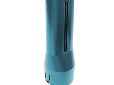 Modern Blue Cylindrical Tool With Black Stripe And Bottom Opening Design 3d model