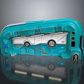 Futuristic Teal Gate Design With Mechanical Panels Circular Components Number 42 And Red Lights