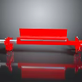 Durable Red Metal Industrial Equipment Featuring Structural Support Frame And Flat Plate Design