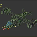 Futuristic Sci Fi Aircraft Design With Gray Body Blue Cockpit And Streamlined Wings