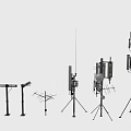 antenna satellite antenna signal receiver signal transmitter satellite signal base station 3d model