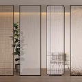 Modern Interior Design With Various Stylish Partition Patterns Plant And Chair