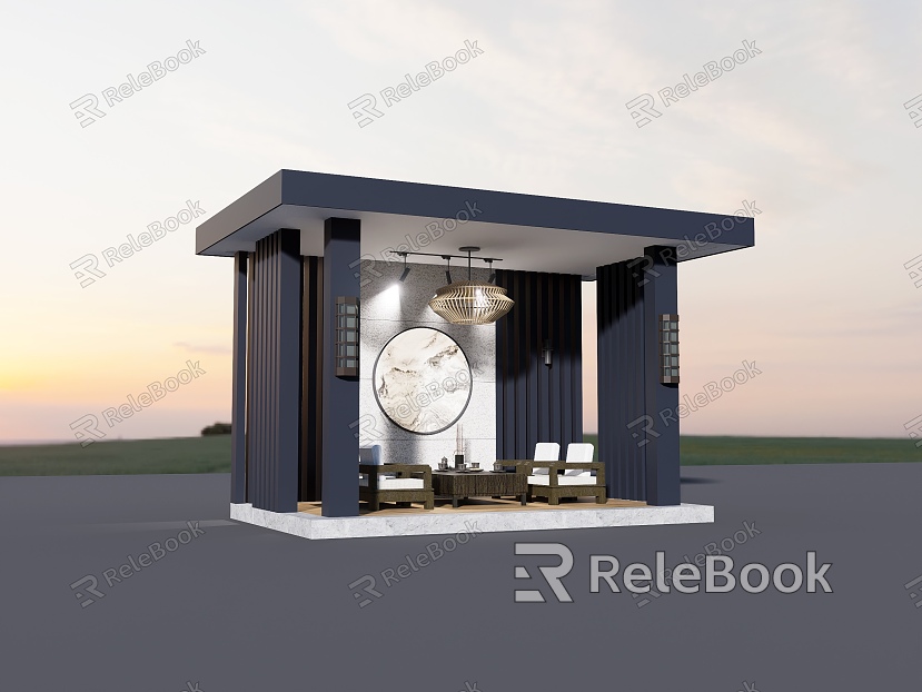 Four Corner Pavilion Gazebo model