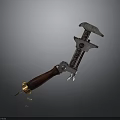 Vintage Pipe Wrench Featuring Wooden Handle And Metal Construction Retro Design