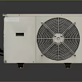 White Industrial Cooling Equipment With Large Fan Grille And Metal Support Stand