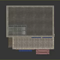 Three Story Residential Building With External Staircase Green Doors Blue Pink Awnings And Windows