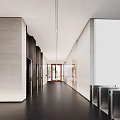 Elevator hall elevator aisle elevator front hall gate 3d model