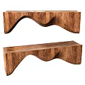 Stool Bench Log Stool Decorative Stool Low Stool Shoe Stool 3d model
